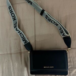 Michael Kors Black and Gray Crossbody Bag